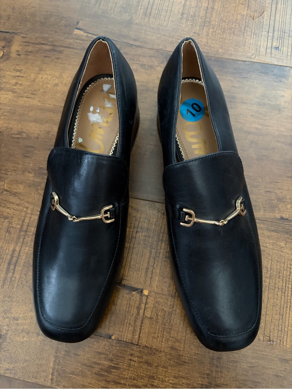 Sam Edelman Leather Black Loafer - 10